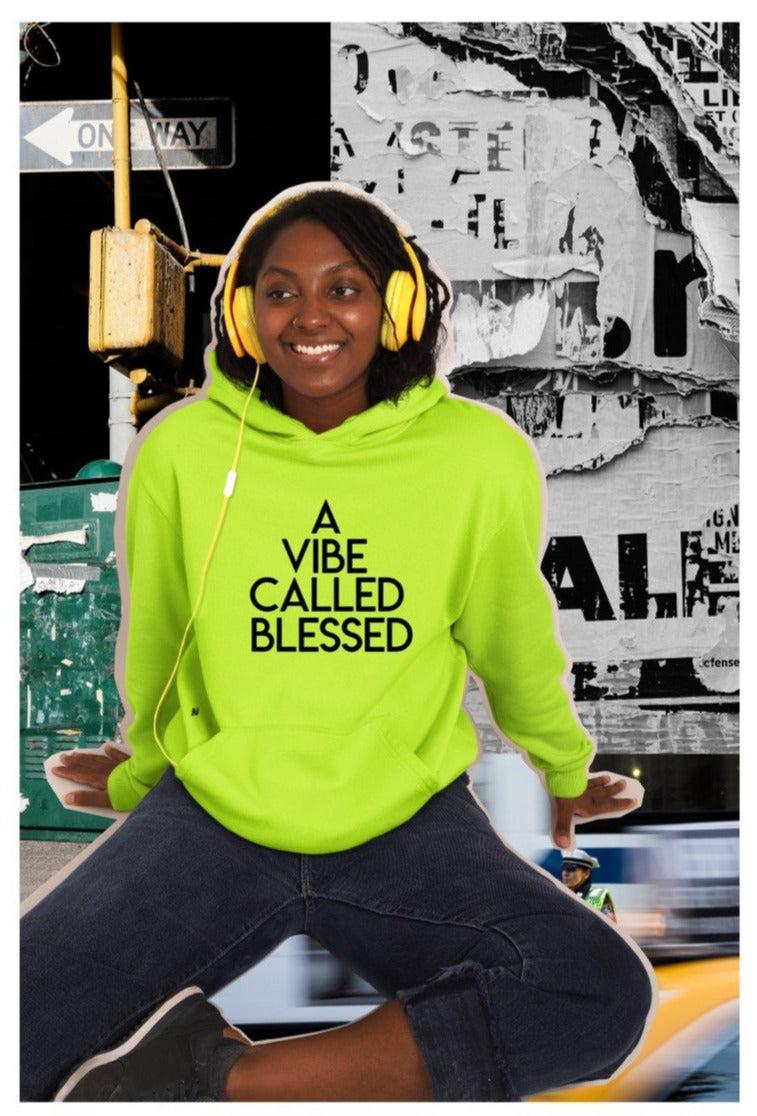 A Vibe Called Blessed  Neon yellow  Hoodie